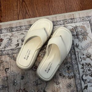 Call it Spring Cream/Off white flip flop- Minimalist Slip-On Women's Footwear
